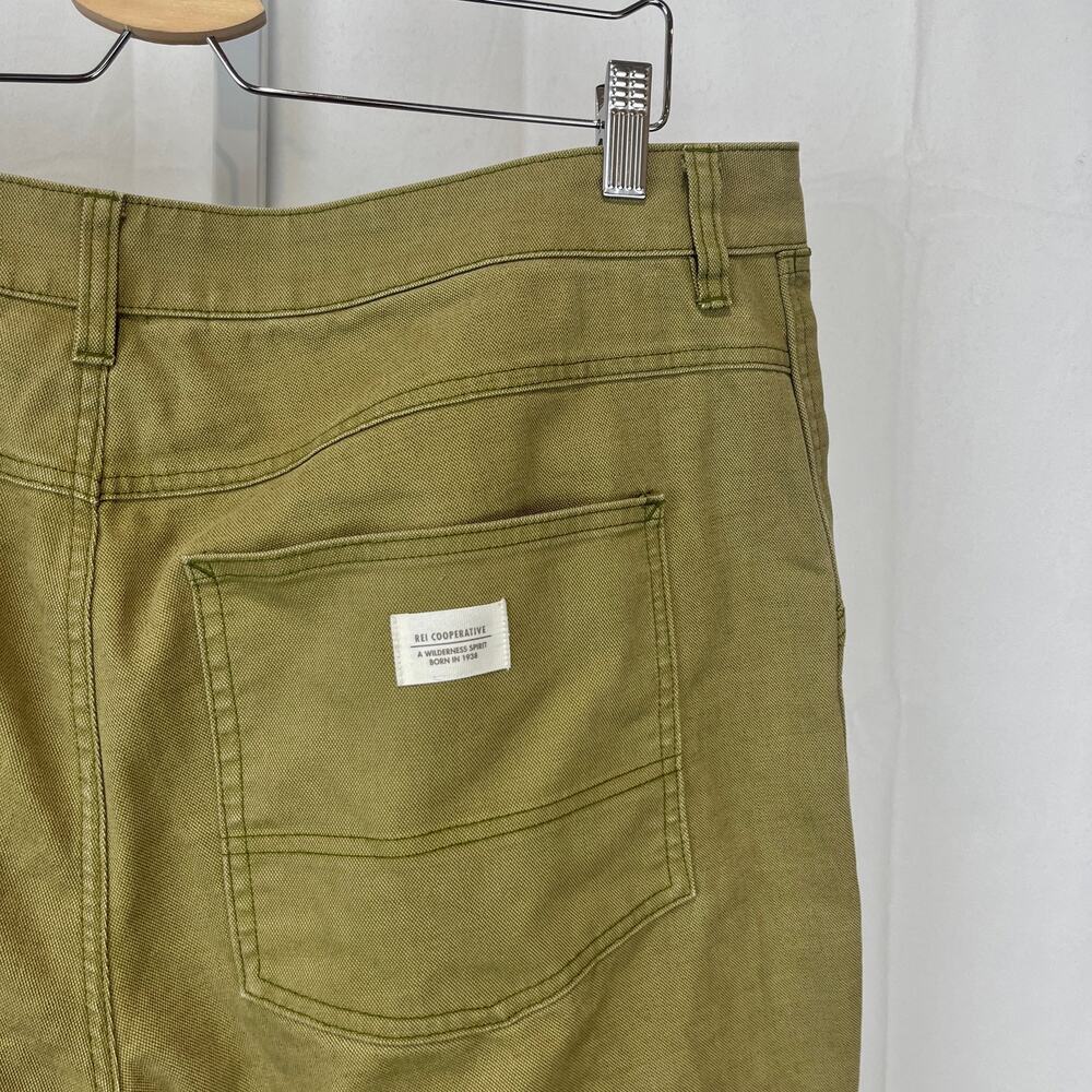 REI Co-Op Womens Canvas Double Knee Chore Pants Olive Green Size 16 - Picture 7 of 9